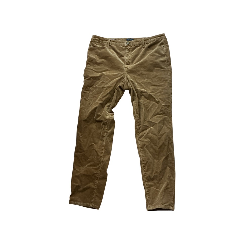 Talbots Corduroy Jegging Tan Camel Brown Slim Leg Y Pants Womens Size 14